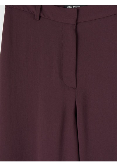 Lcw Modest Bordo Regular Fit Geniş Paça Kadın Pantolon