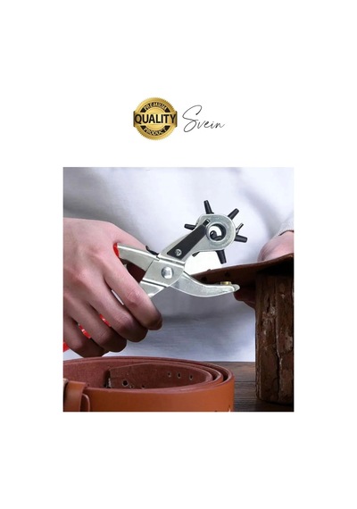 6 Uçlu Kemer Ve Deri Delme Delici Aleti Ergonomik Saplı Metal Çelik Delgeç Hızlı Pratik Kolay Zımba