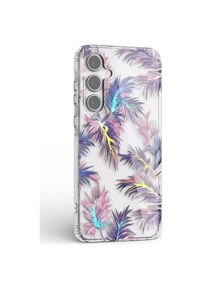 Samsung Galaxy Uyumlu A06 Kılıf Solmayan Imd Baskı Desenli, Şeffaf Tpu+pc Botanik Kapak
