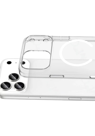 Newface Apple İphone 17 Pro Combo Sert Şeffaf Magsafe Kapak - Şeffaf