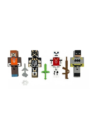 Batman Minecraft 4 Karakter 3 Aksesuar 7 Parça Çocuk Figür Oyun Seti