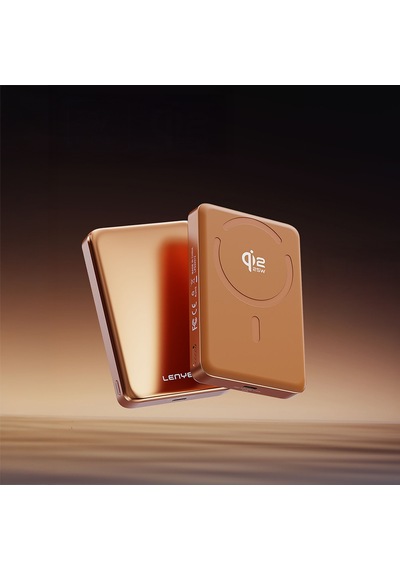 Lenyes Pw1018d 35w Dijital Led Göstergeli Qi2 Teknolojili Wireless Powerbank 25w 10000mah Turuncu