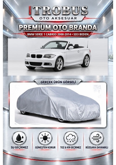 Bmw Serie 1 Cabrio 2008-2014 Uyumlu Premium Araba Brandası Oto Branda Sd3 Beden