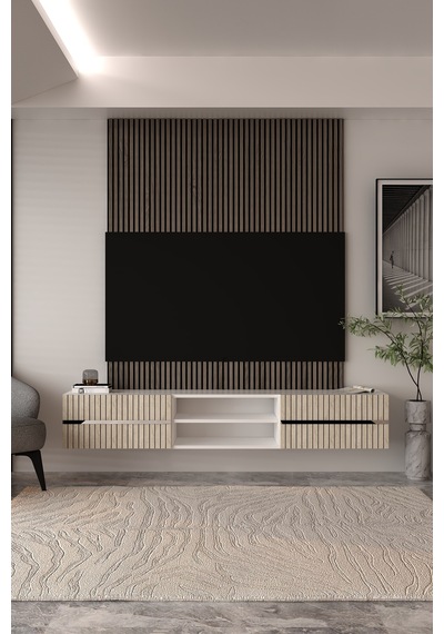 180dhdtdar5btg Tedy Duvara Monte Pleksi Lazer Desen Tv Sehpası Beyaz-traverten-gümüş 180dhdtdar5btg Tedy Duvara Monte Pleksi Lazer Desen Tv Sehpası Beyaz-traverten-gümüş