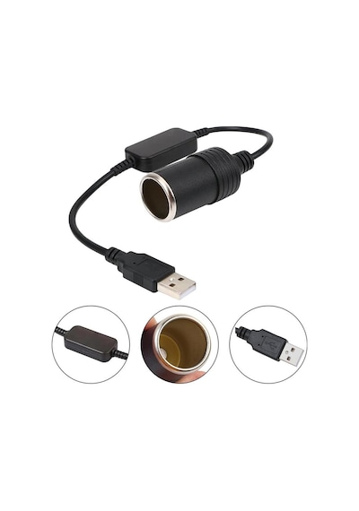 Usb 2.0 5 Volt - 2 Amper To 12 Volt - 0.8 Amper Araç Çakmak Fi Şi Di Şi Çevi Ri Ci