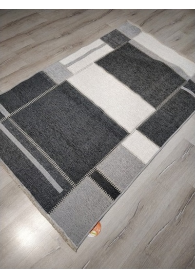 Eko Halı Noakilim Nk08 Gri Antrasit Çift Taraflı Kilim 115X180 Cm
