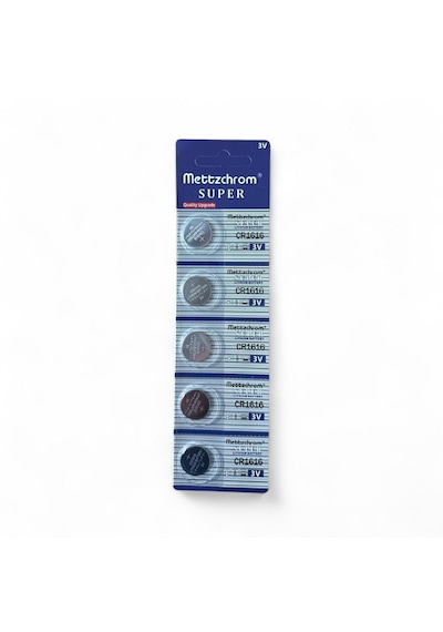 Mettzchrom Süper Cr1616 Pil Lithium Pil 5li Cr 1616 Kumanda Pili