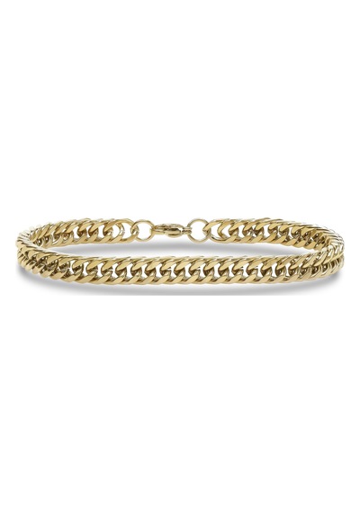 Premium Flat Mariner Çelik Zincir Bileklik 6mm 3183czb2d13 - 20 Cm - Siyah Renk Siyah