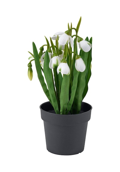 Yapay Bitki, Yeşil-beyaz, 9 Cm, Kardelen, İç/dış Mekan Diğer