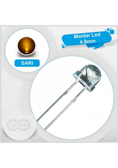 Mantar Led 4.8Mm Sarı 10 Adet