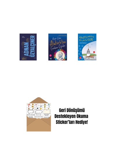 Adnan Özyalçıner - Toplu Öyküler Ciltli + Büyük Önder Atatürk Ten Çocuklara Öyküler + Anıtların Öyküleri + Okuma Sticker'ları