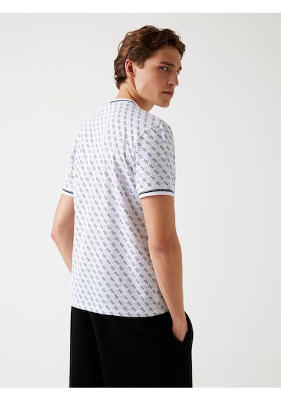 Guess Marshall 4g Logo Erkek T-shirt Z2yı05j1314 Beyaz