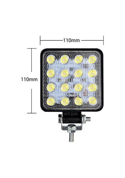 Off Road Sis Farı - Lamba 16 Led Kare Çalışma Lambası 2 Adet