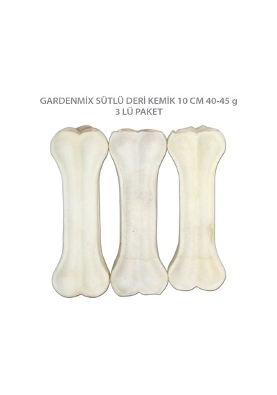 Gardenmix Sütlü Deri Kemik 10 Cm 40-45 G3 Lü Paket