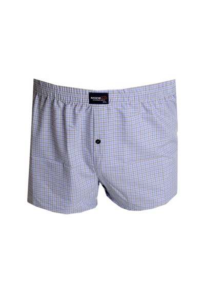 Mode Xl Büyük Beden Erkek Boxer Desenli Poplin 6348 Koyu Mavi 001