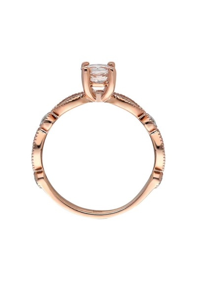 Sirius Pırlanta Ve Morganite Taşlı Vintage Yüzük 0841R0031