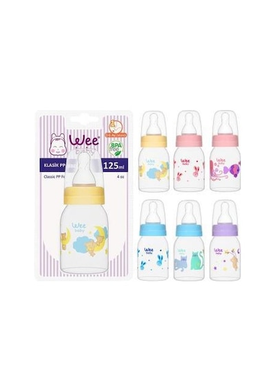 Wee 851 PP Kiraz Uçlu Askılı Biberon 125 ML