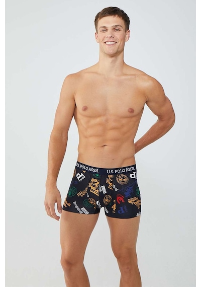 U.S. Polo Assn. U.s Polo Assn. 80476 Erkek 2'li Boxer-lacivert&baskılı Lacivert
