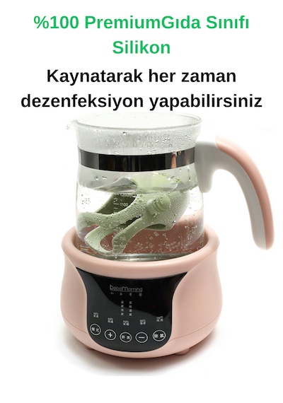 Bebek Diş Kaşıyıcı Silikon Premium Gıda Sınıfı Yeşil