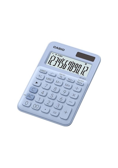 Casio Ms-20uc-lb 12 Hane Açık Mavi Masa Üstü Hesap Makinesi Beyaz