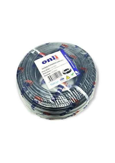 Onli 2+1 0.50mm 100Metre Dış Ortam CCTV Kamera Kablosu Siyah