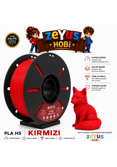 Generic Pla Hs Hyper Speed Filament Kırmızı 1.75 Mm 1000 Gr Kırmızı Filament