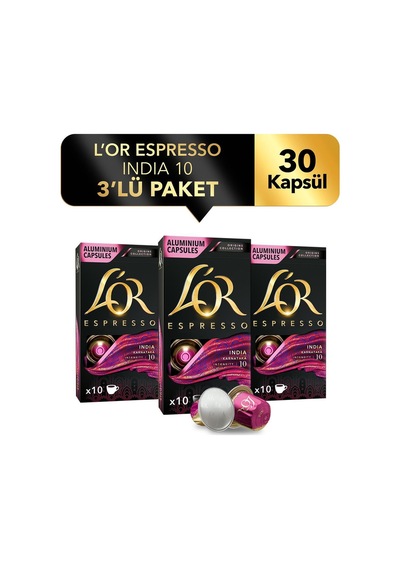 L'or Espresso Origin India Fırsat Paketi 3 x 10 Kapsül