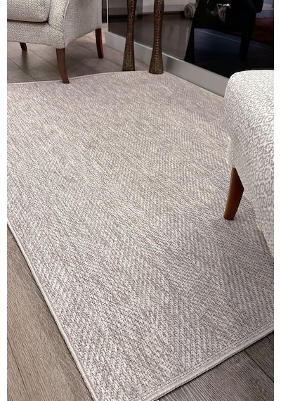 Berena Naturel Jüt Halı Örme Kilim Sisal Hasır Halı Mutfak Balkon Halısı Krem-80x150