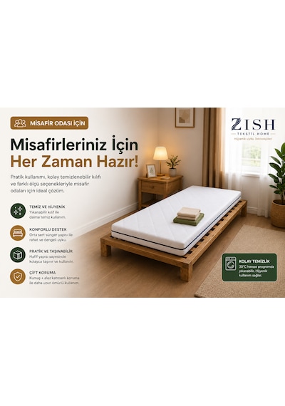 Eco Comfort 12 Cm Yıkanabilir Kılıflı Sünger Yatak Yer, Misafir, Kamp Ve Karavan Yatağı, Şilte 8 Cm 24 Dns Orta Sert + 2 Cm 24 Dns Hyper Soft Tamzara Kumaş, Koruyucu Süprem Eco Comfort 12 Cm Yıkanabilir Kılıflı Sünger Yatak Yer, Misafir, Kamp Ve Karavan Yatağı, Şilte 8 Cm 24 Dns Orta Sert + 2 Cm 24 Dns Hyper Soft Tamzara Kumaş, Koruyucu Süprem