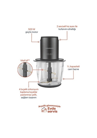 Grundıg Do 7266 CDX Delisia Novus Doğrayıcı Rondo