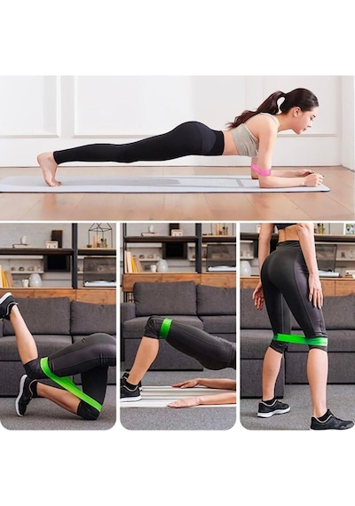 Ollevra 5li Egzersiz Direnç Bant Seti Pilates Crossfit Ekipmanları Çok Renkli