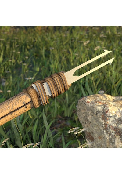 Kamp Ayısı Klasik Çift Ağızlı Bushcraft Mızrak Ucu Gri