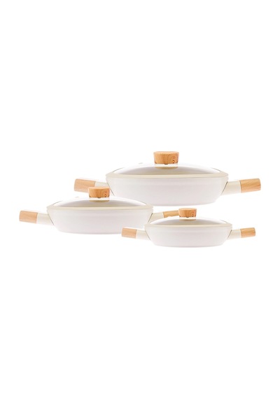 Emsan Swiss Crystal Krem 6 Parça Sahan Seti Krem