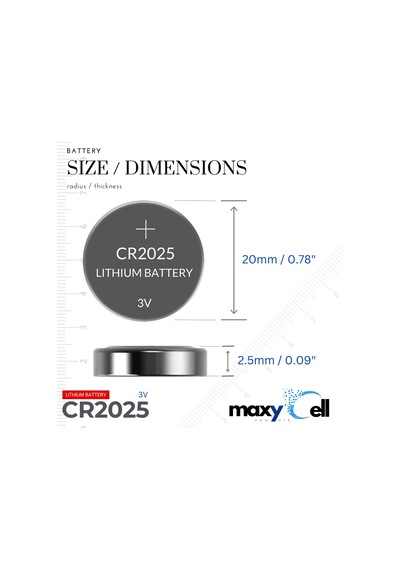 Maxycell 6 Adet Cr2025 Düğme Pil, 3 V Pil, Elektronik Cihaz Ve Anahtar, Kumandalar, Tıbbi Cihazları