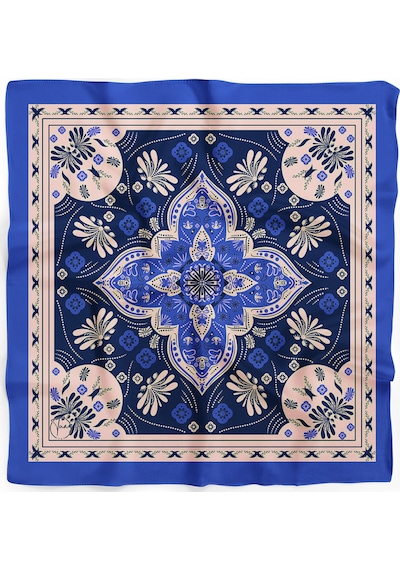 Navy Kadim Harmoni Desen 55x55cm Bandana/fular Çok Renkli