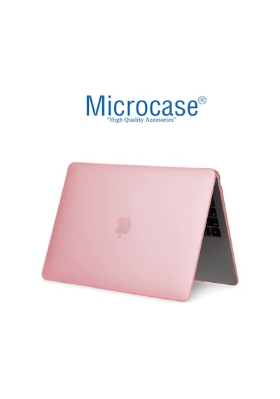 Apple Uyumlu MacBook Air 13 Touch Id A2179 Shell Rubber Kapak Pembe