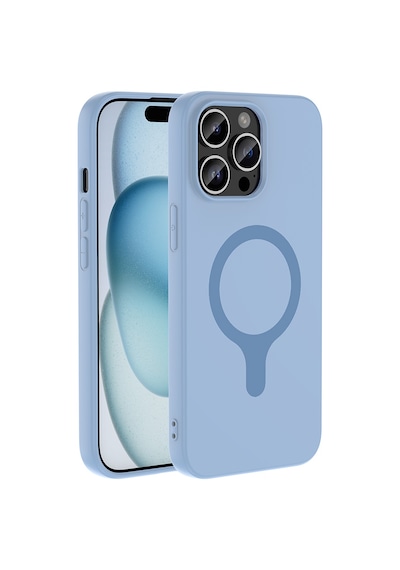 Apple iPhone Uyumlu 14 Pro Max Kılıf M-safe Şarj Özellikli Zore Aris Silikon Kapak - Baby Blue