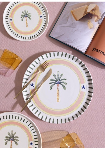 The Mia Italian Summer Servis Tabağı 30 Cm Çok Renkli
