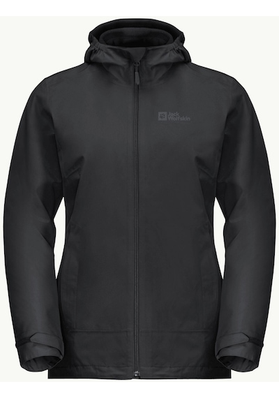 Jack Wolfskin Moonrıse 3In1 Siyah Kapşonlu Kadın Mont