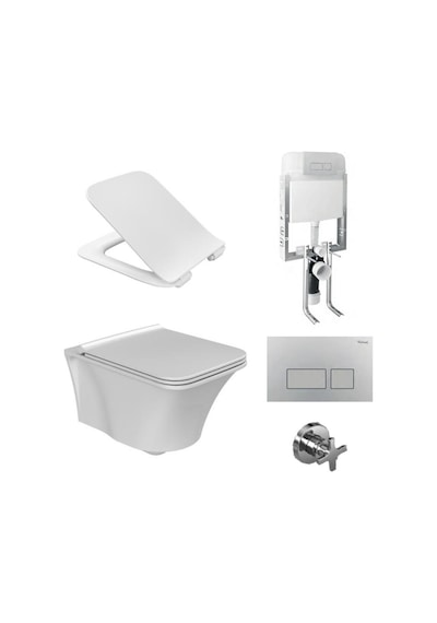Turkuaz İbiza Rimless Asma Klozet ve Gömme Rezervuar Tam Set
