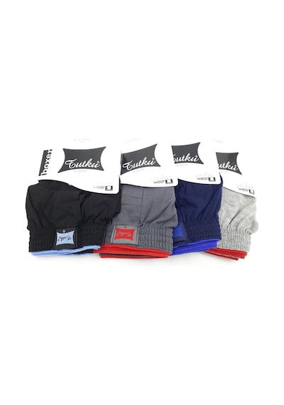Tutku Erkek Havlu Bel Düz Renk Boxer 4 Adet (370884467)