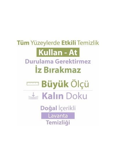 Baby Turco Doğadan Yer Temizlik Havlusu Lavanta 12 x 50'li