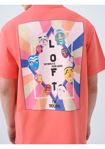 Loose Fit Erkek Tshirt K.kol Turuncu