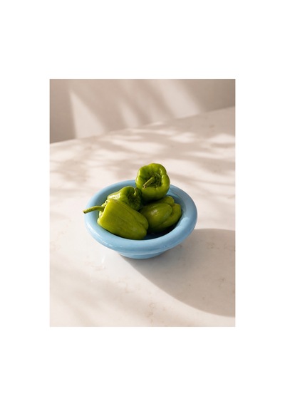 Seramik Donut Bowl Kahvaltılık Tatlı Salata Kase Mavi - 828768060 Mavi
