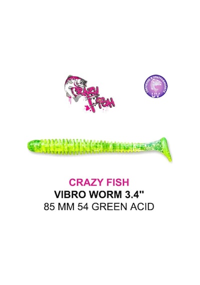 Crazy Fısh Vıbro Worm 85 Mm Aromalı Silikon Yem