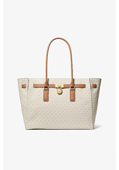 Michael Kors Kadın Hamilton Moderne Büyük Boy Desenli Omuz Çantası - Krem/taba Vanilla - Acrn