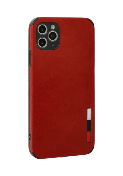Newface Apple İphone 11 Pro Kılıf Loop Deri Silikon - Kırmızı