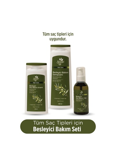 Selesta Life Zeytinyağı Ve Argan Yağı Özlü 3'lü Besleyici Saç Bakım Seti - Tüm Saç Tipleri İçin Bakım Seti