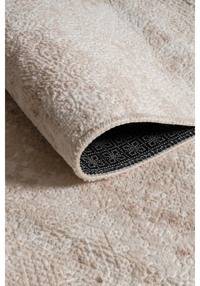 Valeryhome Violet Koleksiyonu Yıkanabilir Kaymaz Taban Salon,oturma Odası,mutfak,antre,koridor Halısı Bej Bej