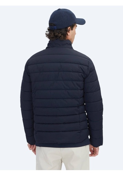 Kip Lacivert Regular Fit Kapüşonlu Casual Dokuma Mont